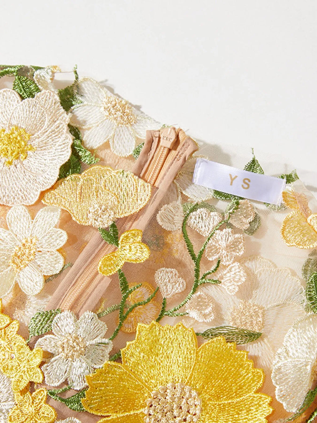 Floral Embroidered Mesh Long Sleeve Midi Dress (27)