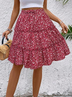Floral Print Midi Skirt (30)