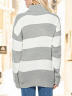 Striped Turtleneck Long Sleeve Sweater (9)
