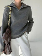 Half-zip Long Sleeve Sweater (6)