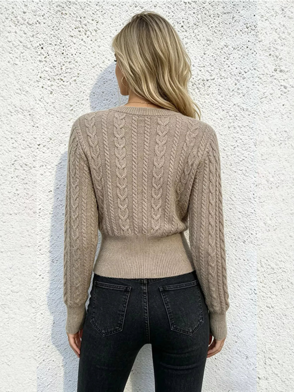 Cable Knit Zipper Detail Sweater (9)