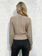 Cable Knit Zipper Detail Sweater (9)