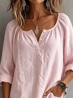 Button Detail Long Sleeve Top (2)