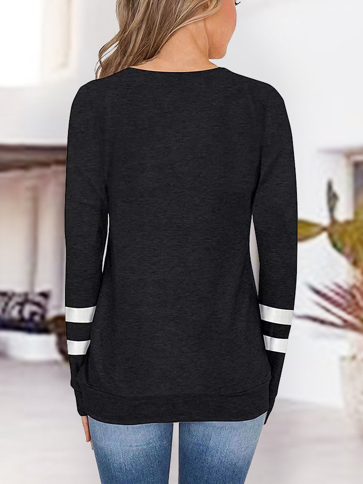 V-neck Raglan Sleeve T-shirt (6)
