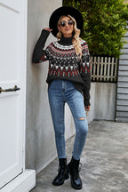 Turtleneck Ribbed Trim Sweater (3)