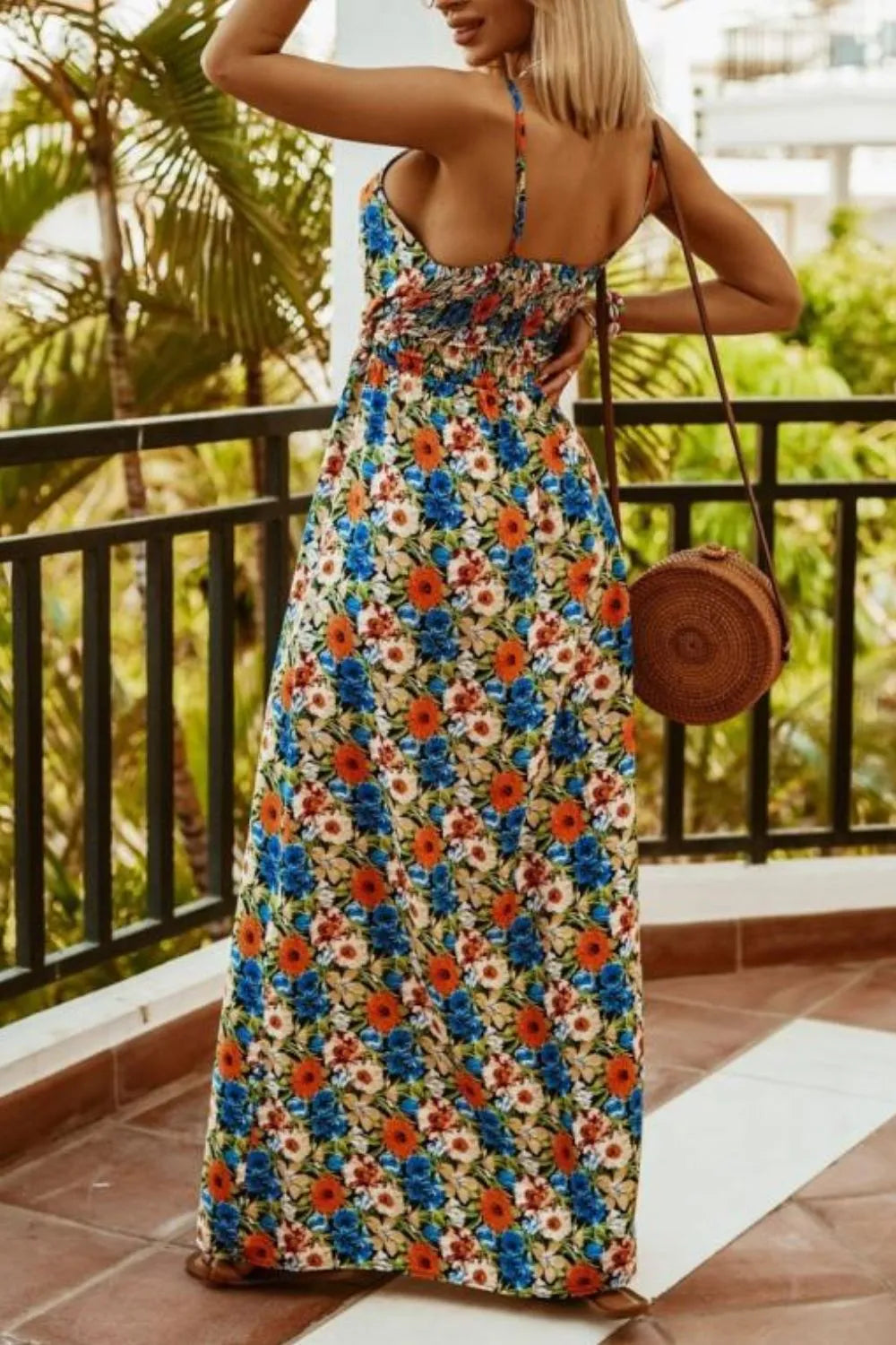 Printed Spaghetti Strap Maxi Dress (16)