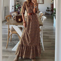 Half Collar Printed Bohemian A-line Skirt variant CJLY168639401AZ|CJLY168639402BY|CJLY168639403CX|CJLY168639404DW|CJLY168639405EV