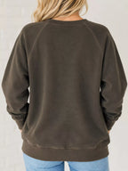 Crew Neck Raglan Sleeve Sweatshirt (36)