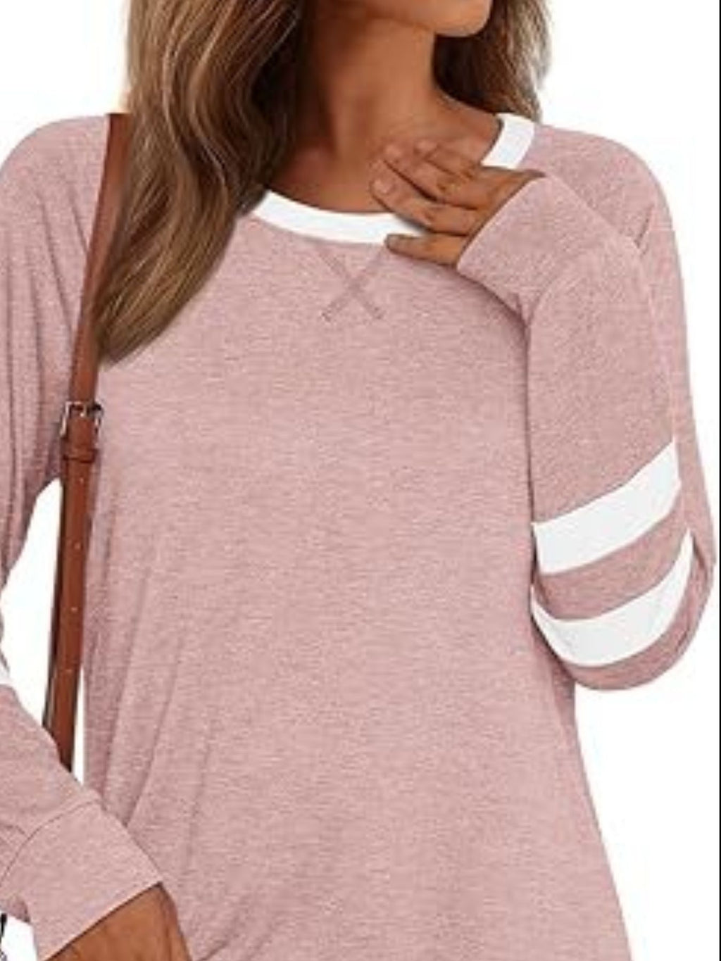 Casual Striped Round Neck T-shirt (10)