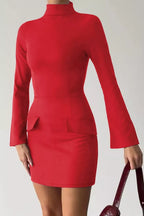 Long-sleeve Mini Dress Flap Pockets (8)