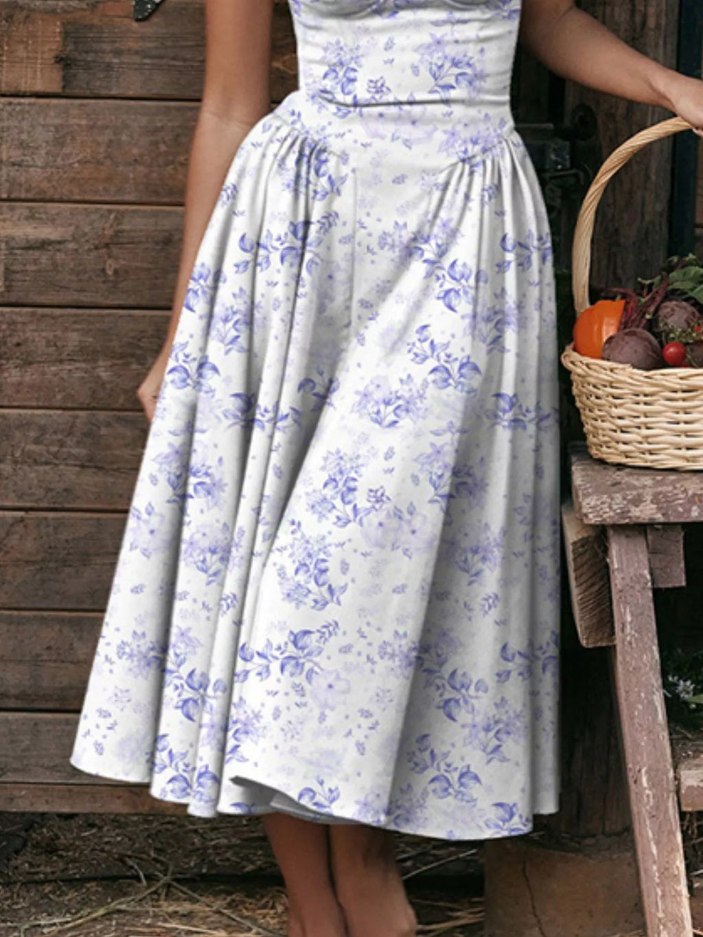 Sweetheart Neck Spaghetti Strap Midi Dress (35)