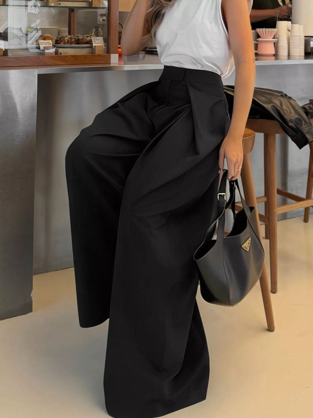 High-waisted Wide-leg Pants (6)
