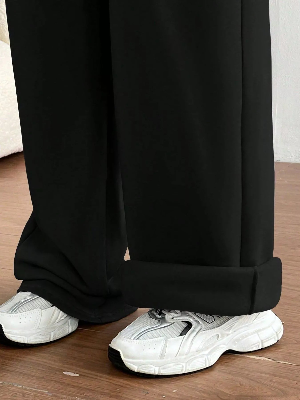 Casual Drawstring High Waist Wide Leg Sweatpants (15)