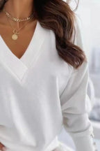 V-neck Long Sleeve Sweatshirt (5)