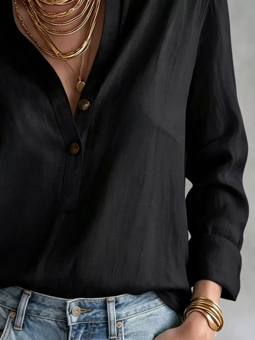 Button Detail Long Sleeve Blouse (12)
