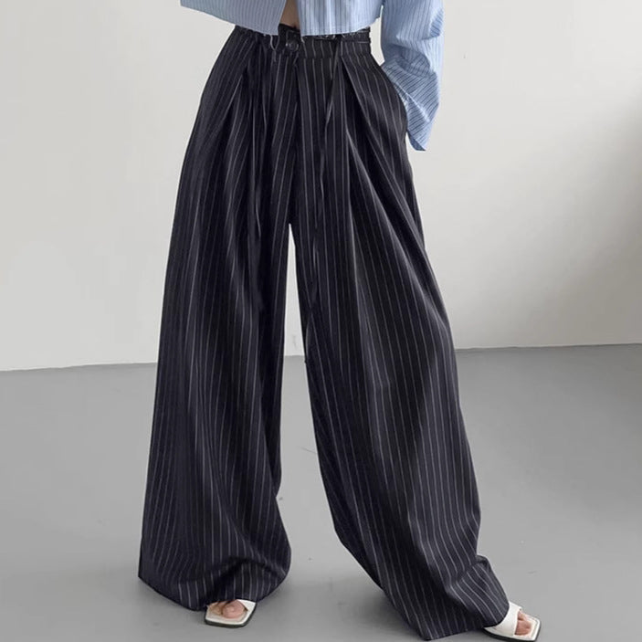 High Waist Striped Baggy Pants photo 4