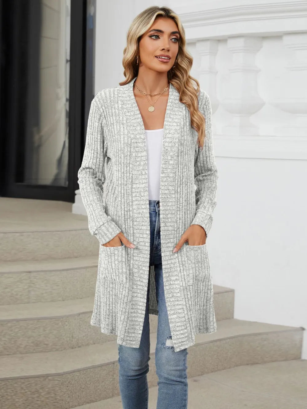 Open Front Long Sleeve Cardigan (11)