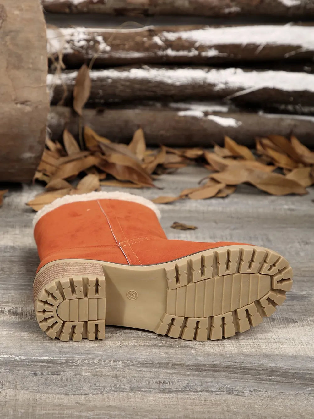 Thermal Fuzzy Block Heel Boots (6)