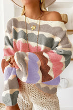 Boat Neck Long Sleeve Sweater (11)
