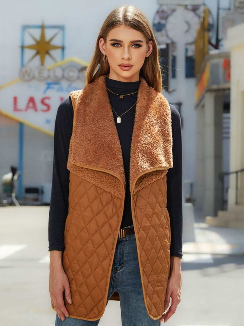 Open Front Collared Vest (3)