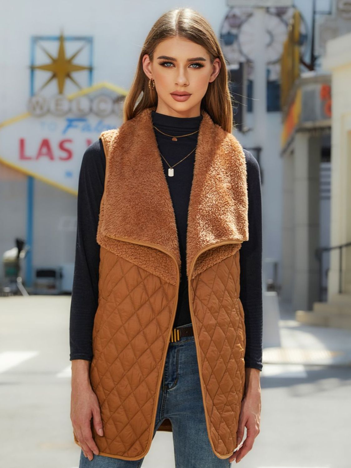 Open Front Collared Vest (3)