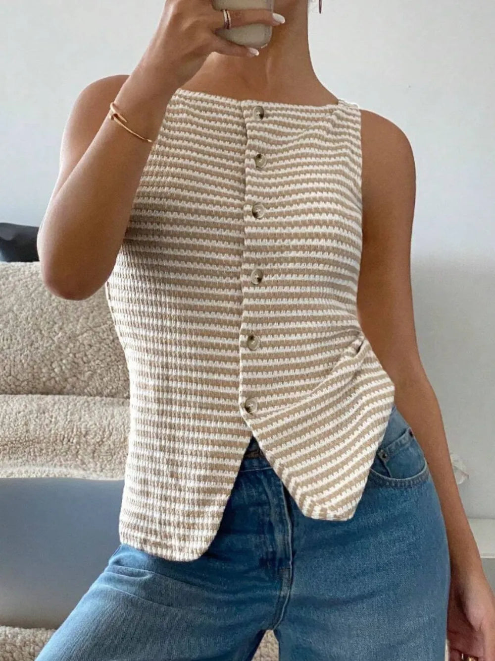 Button Down Striped Tank (12)