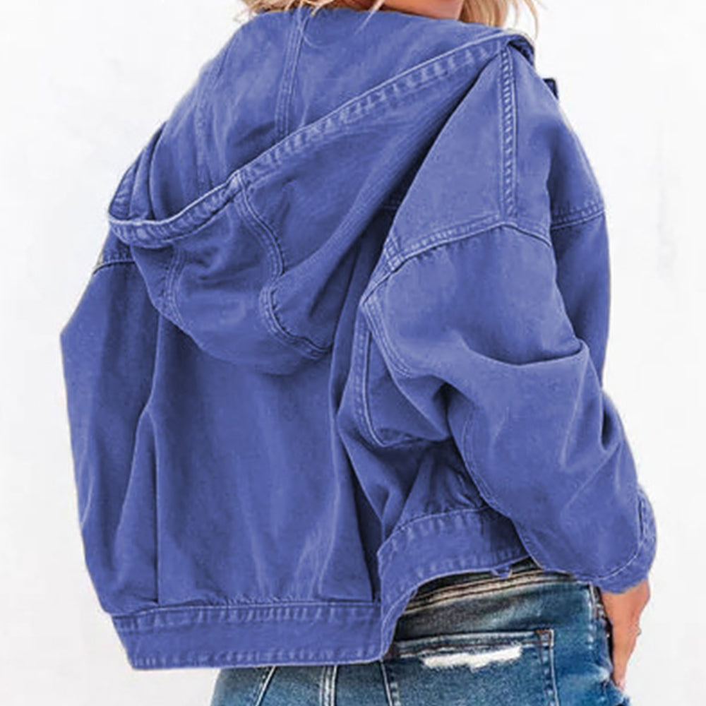 Hooded Dropped Shoulder Denim Jacket (9)