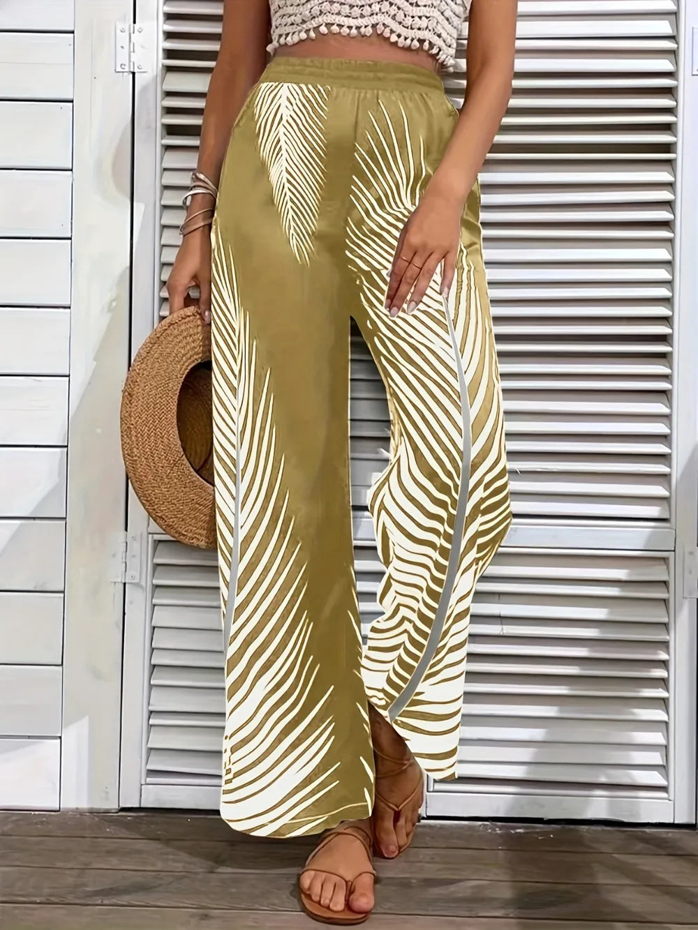 Printed Wide Leg Pants (7)