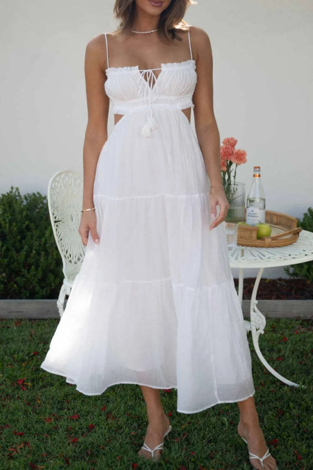 Cutout Square Neck Midi Cami Dress (5)