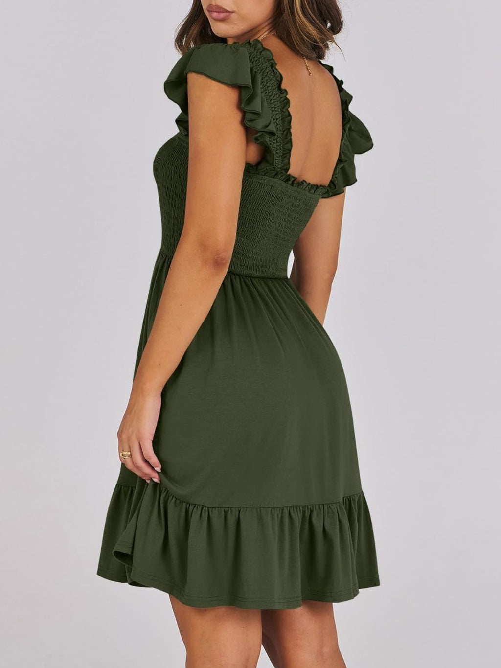 Smocked Ruffle Hem Mini Dress (21)