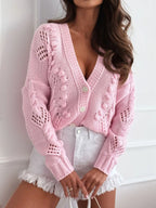 Button Up V-neck Cardigan (5)