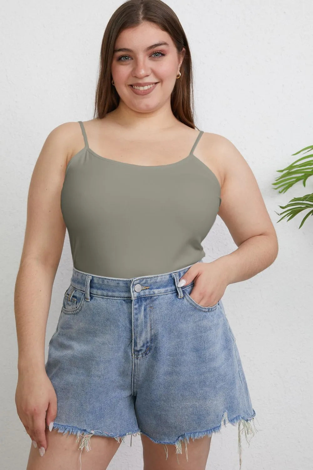 Full Size Round Neck Slim Cami Plus (12)
