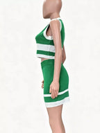Contrast Trim Tank Skirt Knit Set (8)