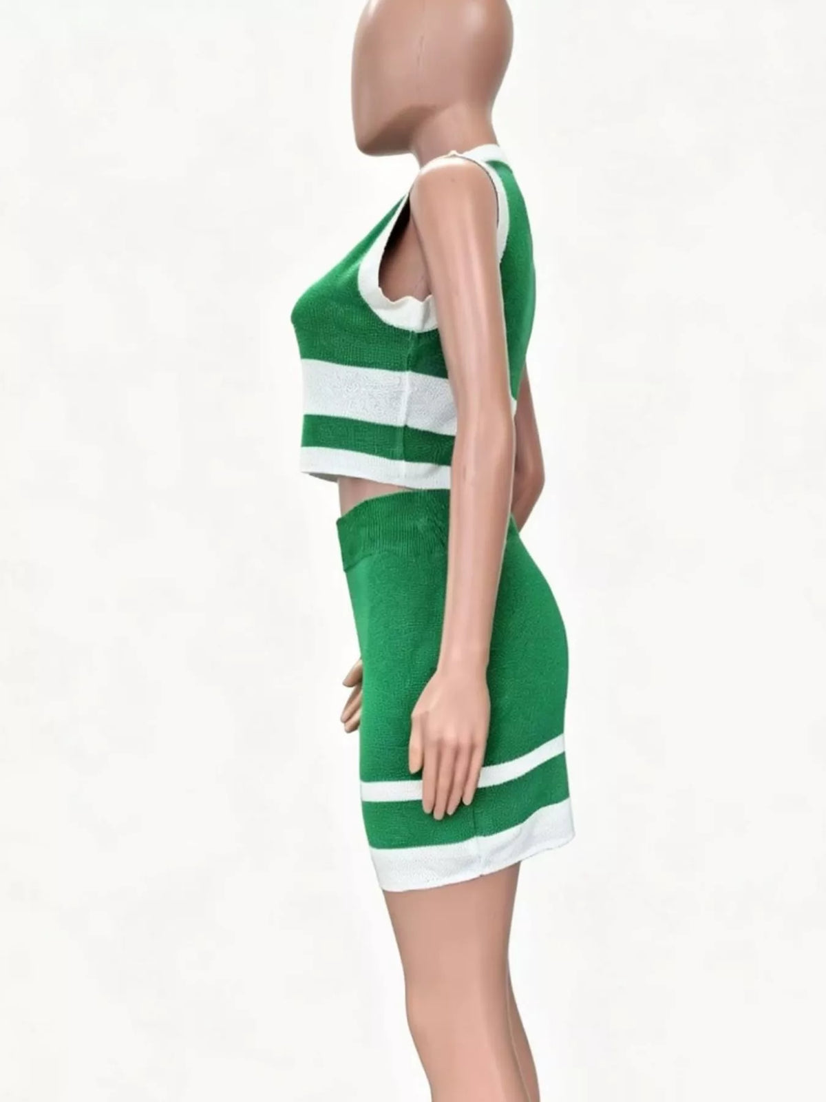 Contrast Trim Tank Skirt Knit Set (8)