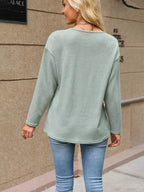 V-neck Button-down Cardigan (21)