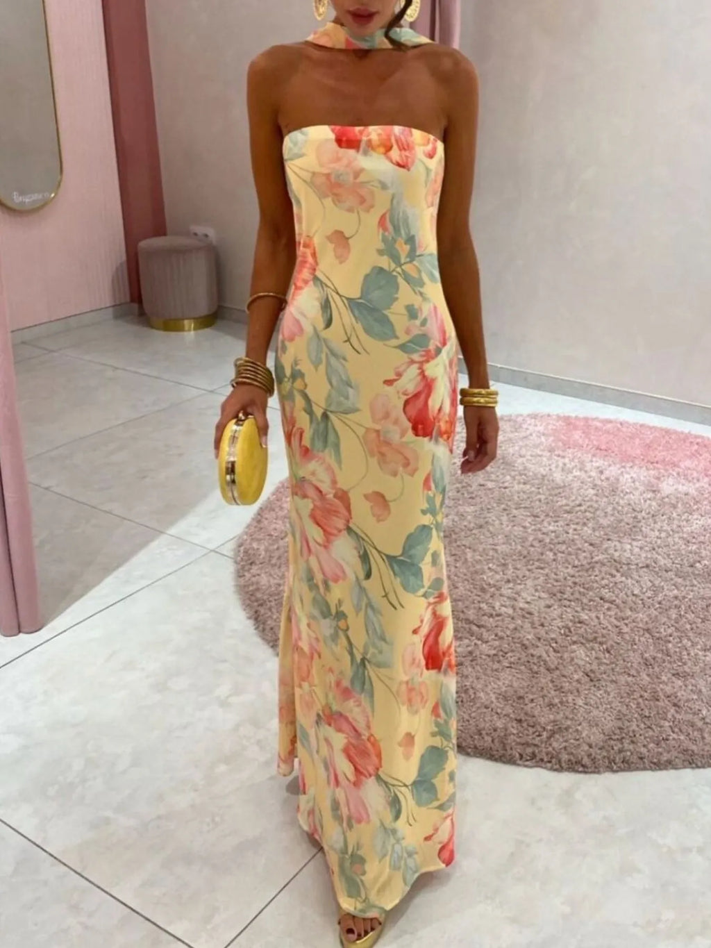 Printed Tube Maxi Dress (23)