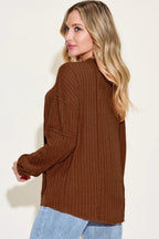 Full Size Ribbed Round Neck Long Sleeve T-shirt (10)