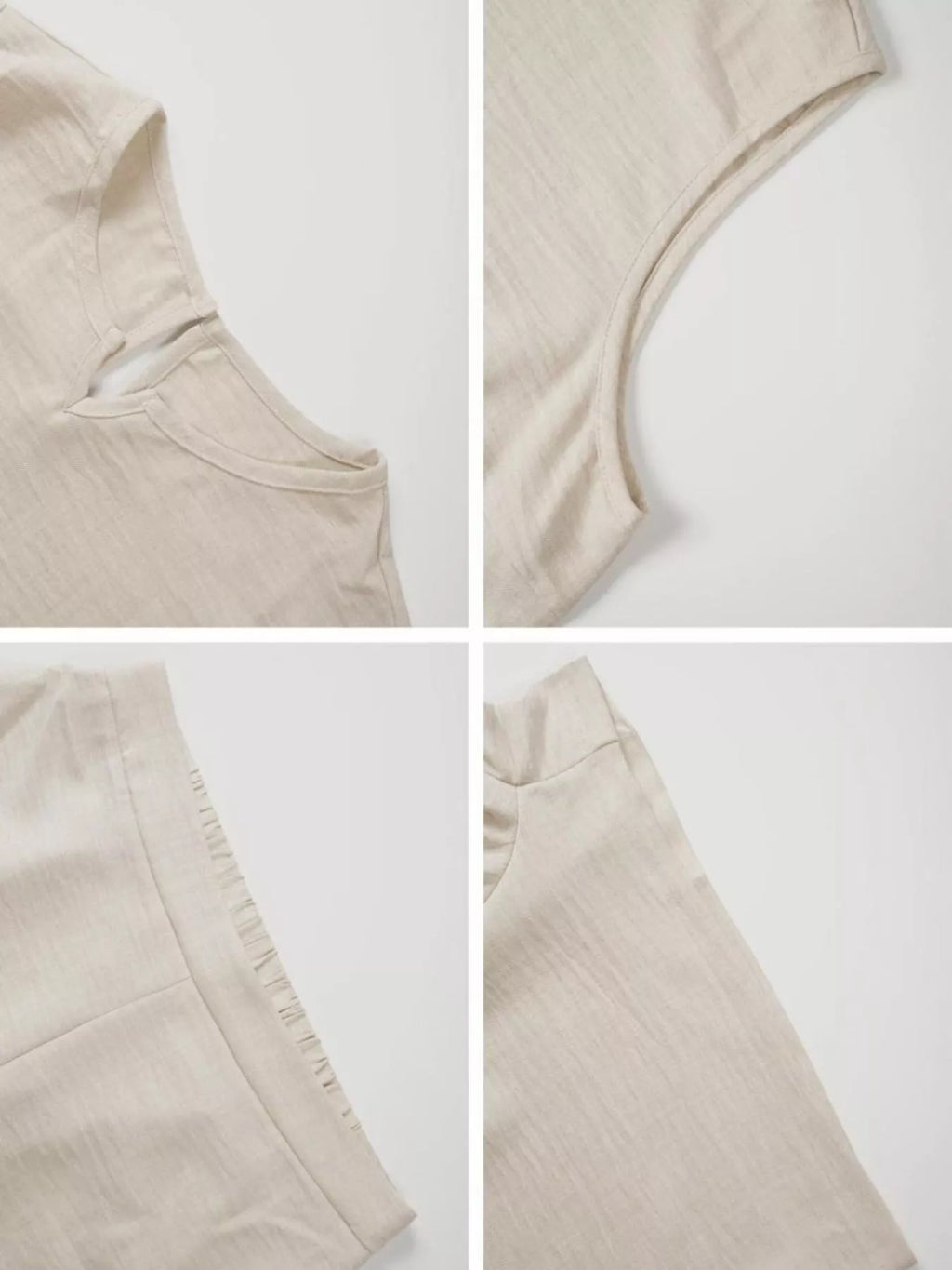 Sleeveless Top Shorts Casual Set (7)
