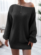 Rib-knit Mini Sweater Dress (11)