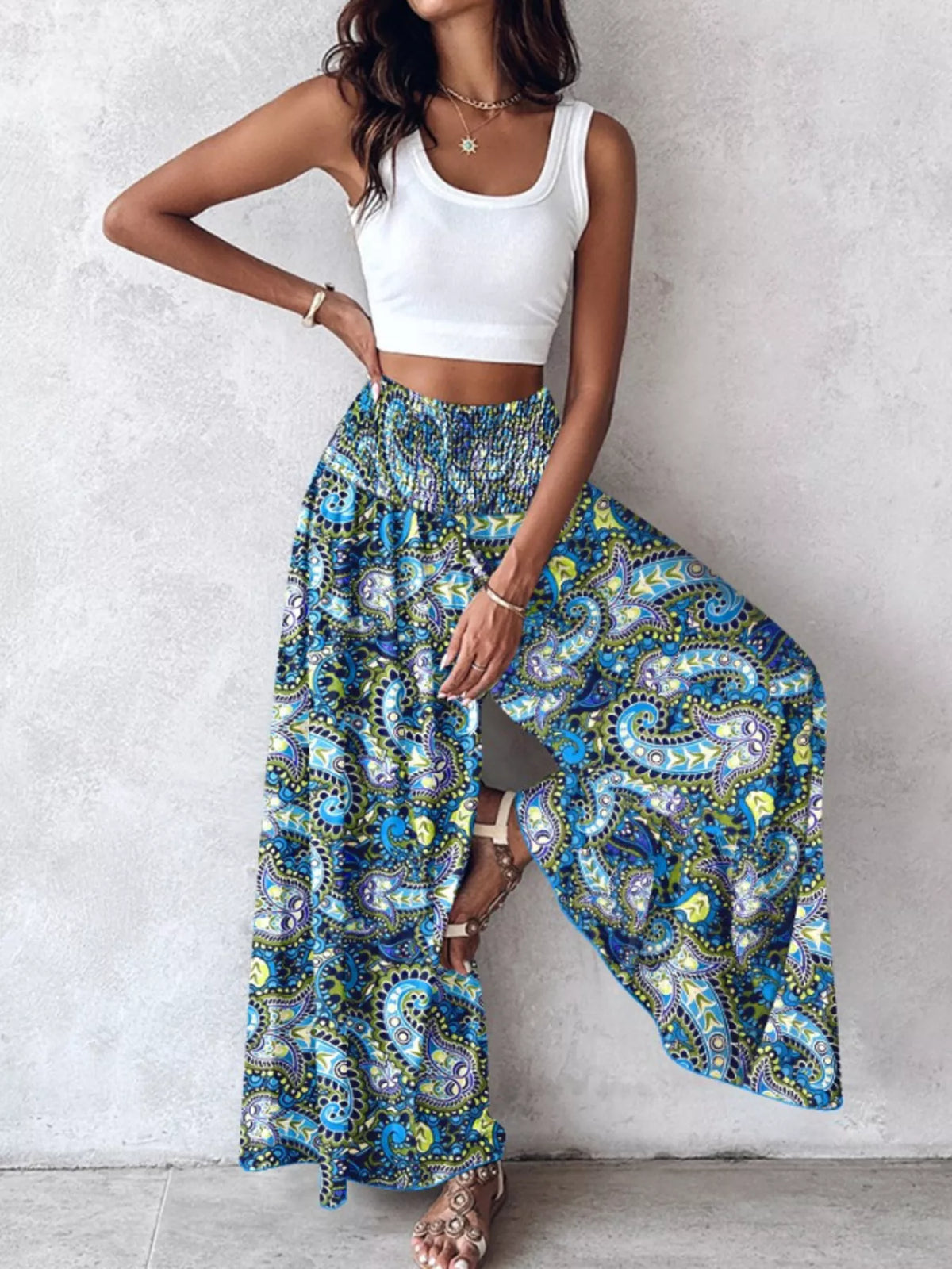 Printed Wide-leg Pants (22)