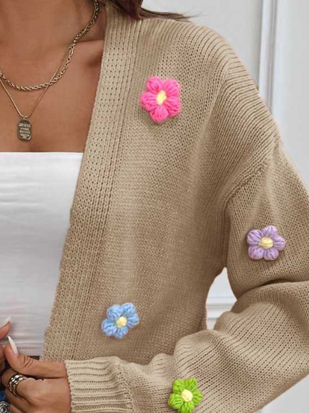 Floral Long Sleeve Open Front Cardigan (15)