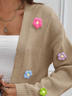 Floral Long Sleeve Open Front Cardigan (15)
