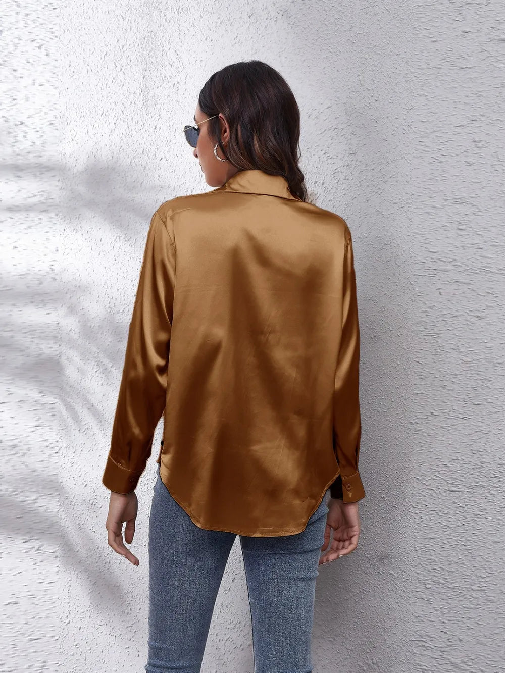 Button Up Collared Neck Long Sleeve Shirt (2)