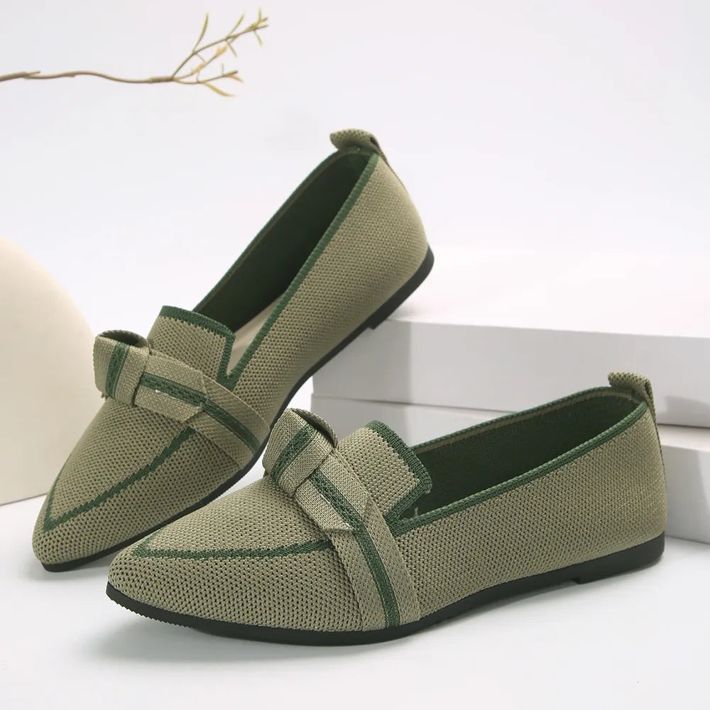 Point Toe Mesh Flat Slip-ons