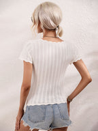 Scalloped Hem Square Neck Knit Top (2)