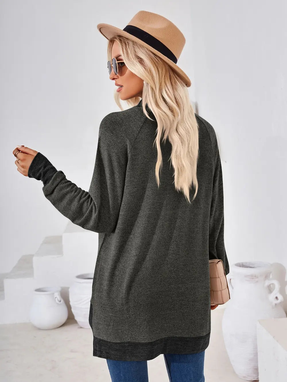 Contrast Mock Neck Long Sleeve T-shirt (31)