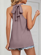 High Neck Tie Back Cami (35)