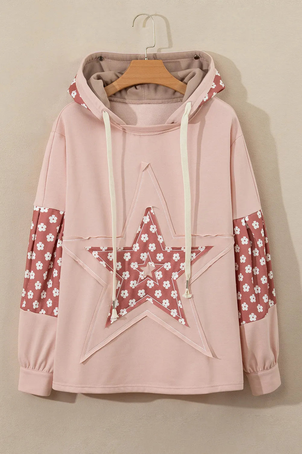Drawstring Star Long Sleeve Hoodie (6)