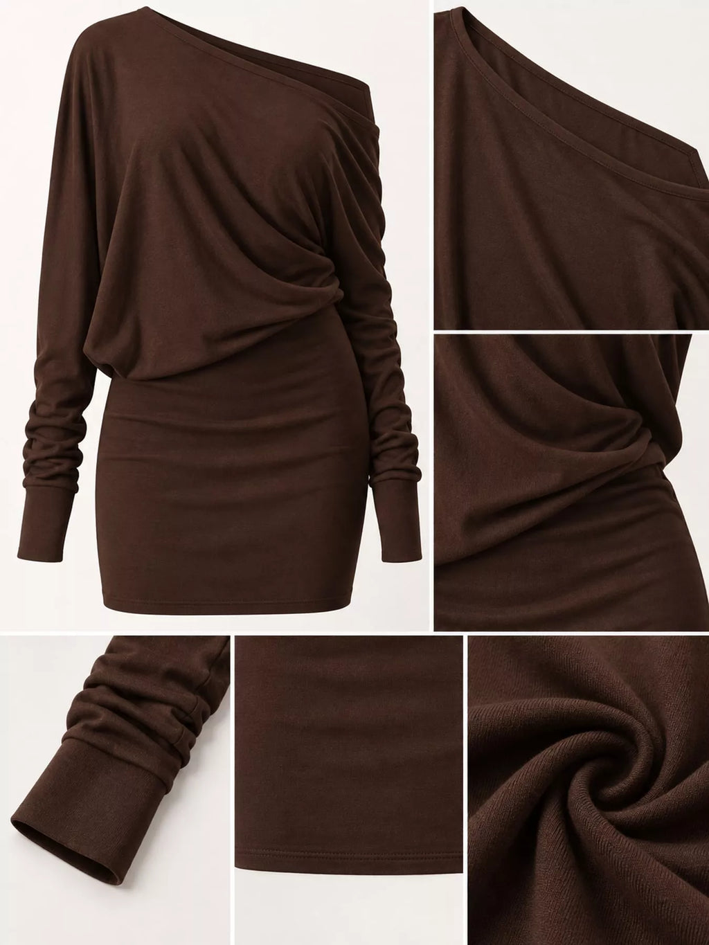 One Shoulder Knit Mini Dress (24)