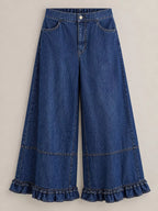 Wide-leg Ruffle Hem Jeans (4)